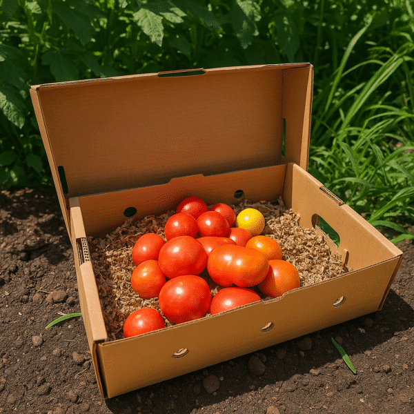 caja mixta de tomates